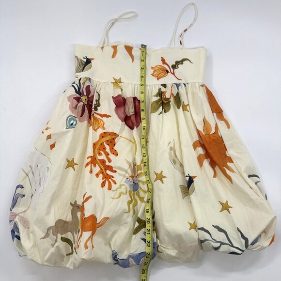 Zara Dress Womens Small Bubble Hem Voluminous Print Spaghetti Strap Blogger Fave - Picture 8 of 15